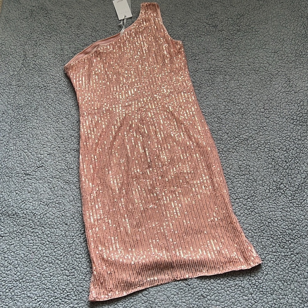 NWT Grace Karin Women's One Shoulder Sequin Lined Wrap Dress - Picture 7 of 9